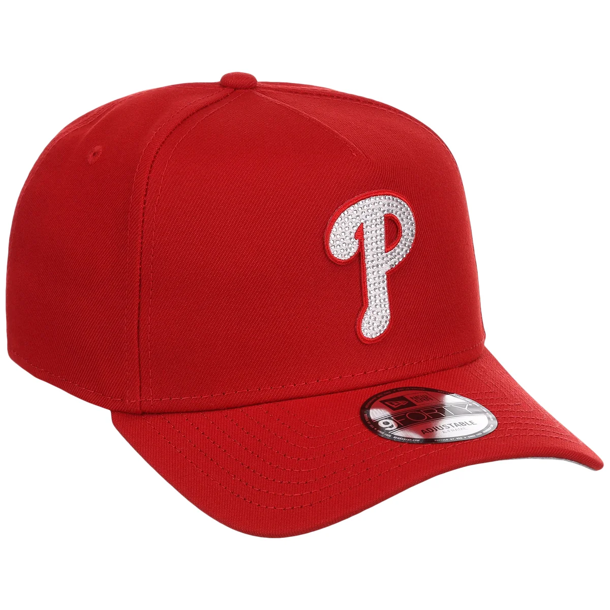 Philadelphia Phillies MLB Diamond Bling New Era 9FORTY A-Frame front view