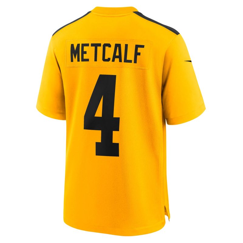 DK Metcalf #4 Pittsburgh Steelers 1933 Throwback Game NFL Jersey Alternate Gold view 3