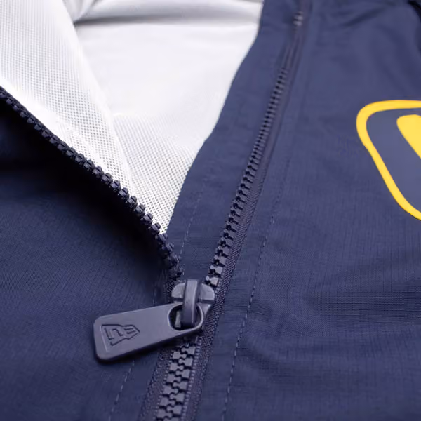 Milwaukee Brewers MLB Quarter Zip Windbreaker Jacket Navy view 4
