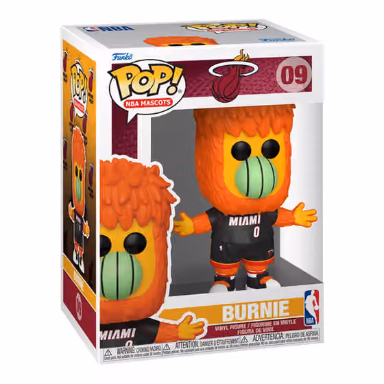 Funko POP! #09 Miami Heat Mascot Burnie Vinyl NBA Figure view 1