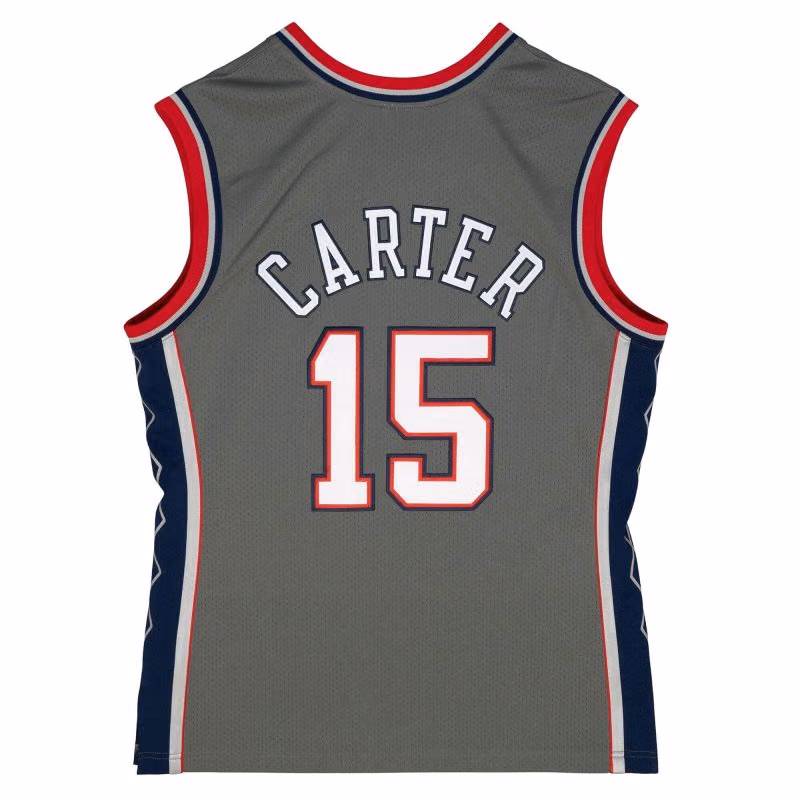 Vince Carter #15 New Jersey Nets 2004-05 Mitchell & Ness Authentic NBA Jersey Grey view 2