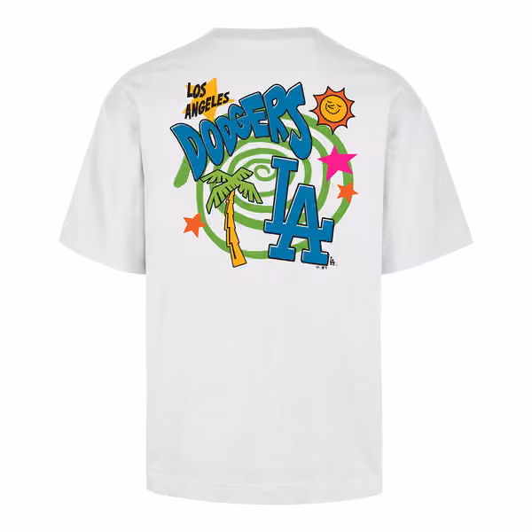 Los Angeles Dodgers Psychadelica '47 Foundation MLB T-Shirt White view 2