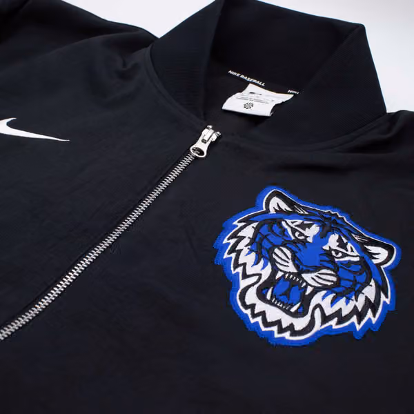 Detroit Tigers City Connect 2026 MLB Authentic Dugout Bomber Jacket Navy view 4