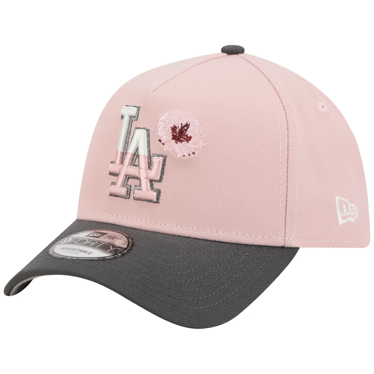 Los Angeles Dodgers Los Angeles Crown the City - Blossom - Pink/Graphite New Era 9FORTY detail view