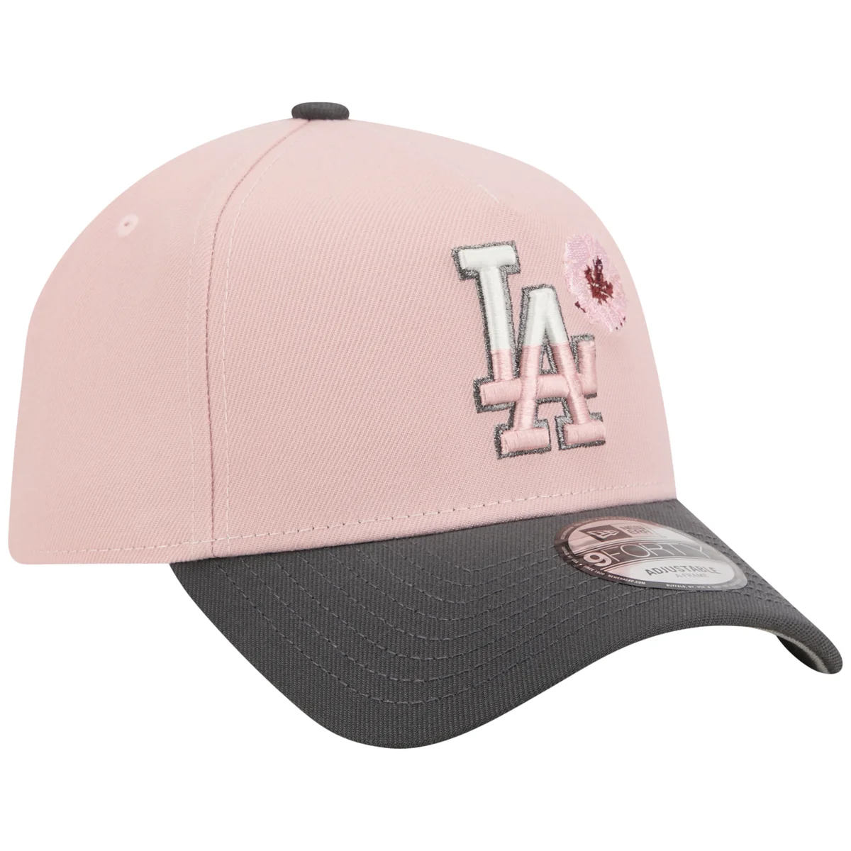 Los Angeles Dodgers Los Angeles Crown the City - Blossom - Pink/Graphite New Era 9FORTY front view