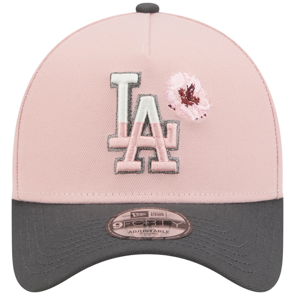 Los Angeles Dodgers Los Angeles Crown the City - Blossom - Pink/Graphite New Era 9FORTY detail view