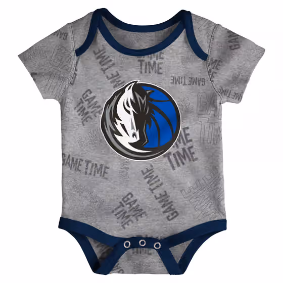 Dallas Mavericks Game Time NBA Baby Bodysuit Set (3-Piece) view 4