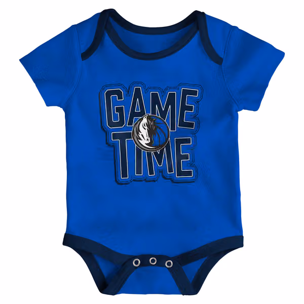 Dallas Mavericks Game Time NBA Baby Bodysuit Set (3-Piece) view 3