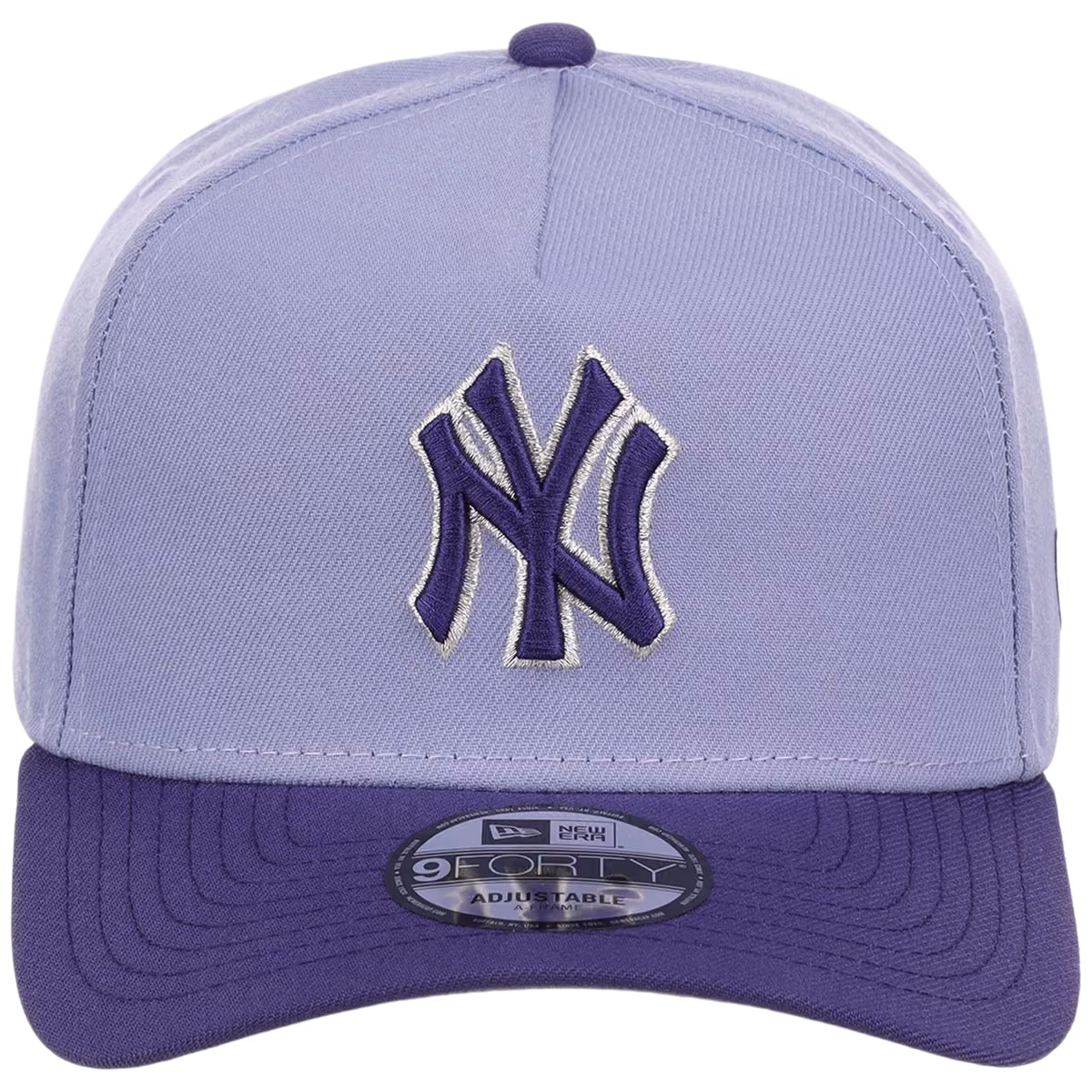 New York Yankees MLB Lavender x Purple FASHION CORE New Era 9FORTY A-Frame detail view