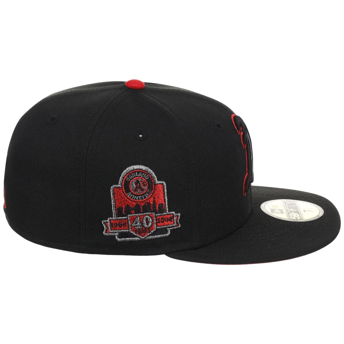 Oakland Athletics MLB Midnight Massacre New Era 59FIFTY detail view