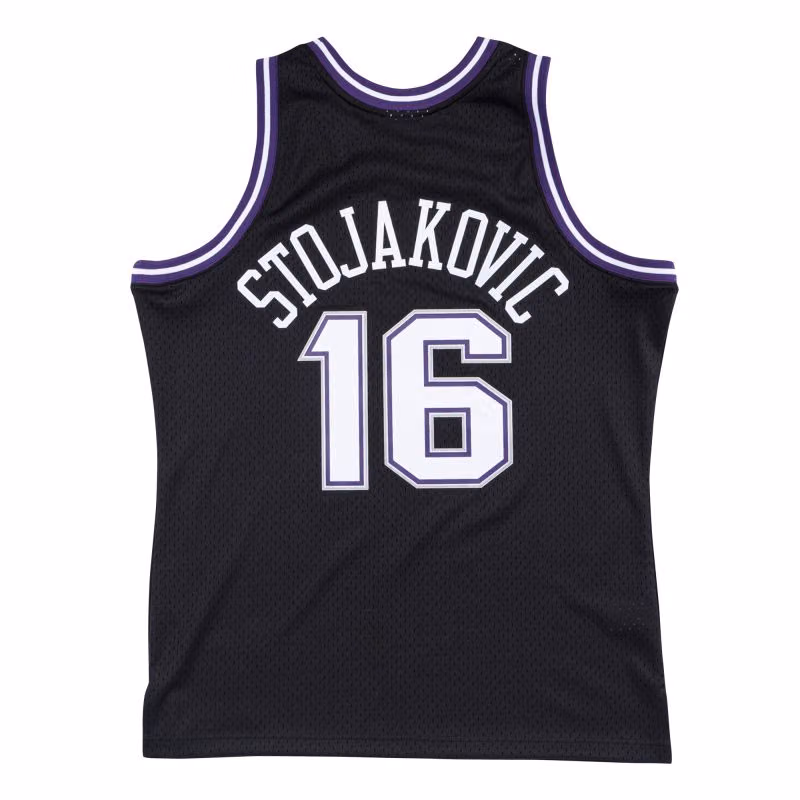 Predrag Stojaković #16 Sacramento Kings 2001-02 Swingman NBA Jersey Black view 2
