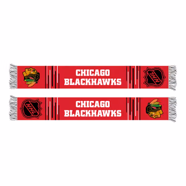 Chicago Blackhawks Wordmark NHL Scarf view 1