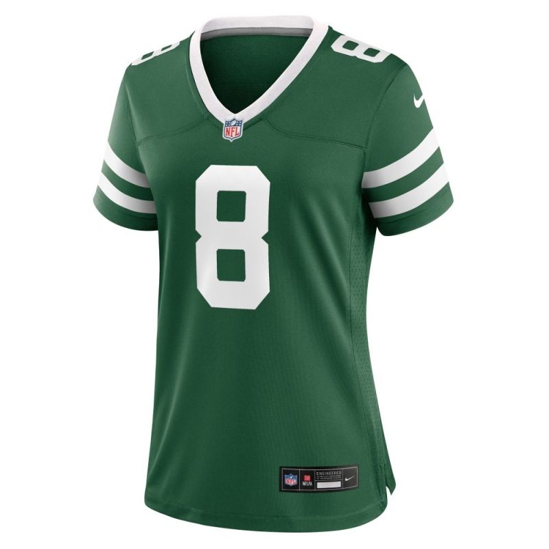 Aaron Rodgers #8 New York Jets Nike Game NFL Jersey Green (WOMEN'S) view 3