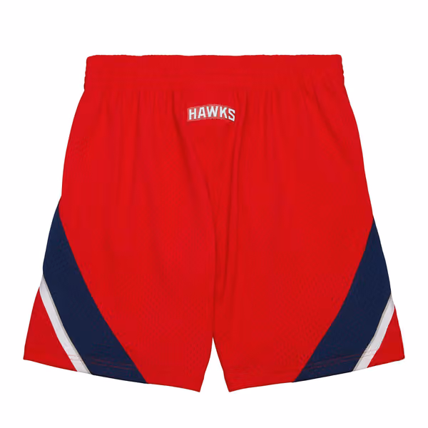 Atlanta Hawks 2013-14 Mitchell & Ness Alternate Swingman NBA Shorts Red view 2