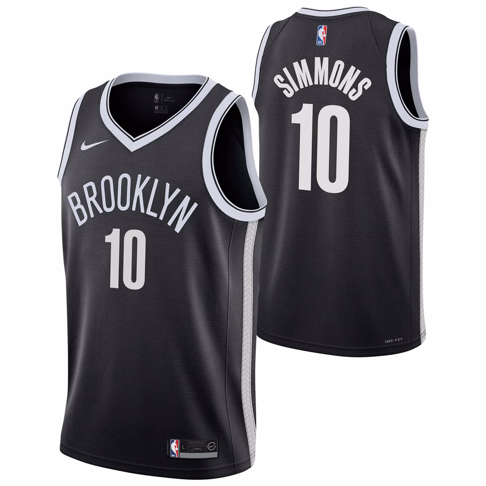 Ben Simmons #10 Brooklyn Nets Nike Icon Swingman NBA Jersey (YOUTH) view 1