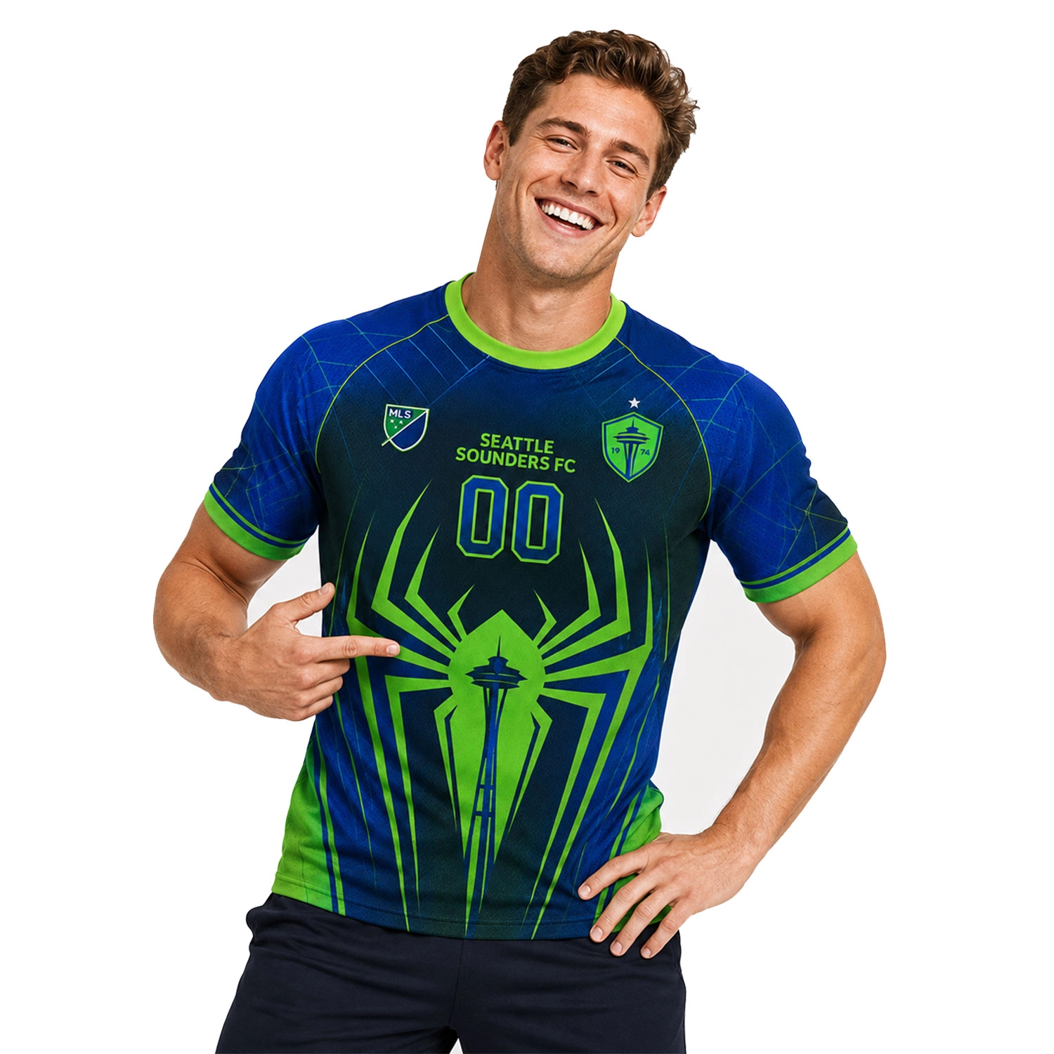 Seattle Sounders Spider Man Jersey – Vibrant Web Edition