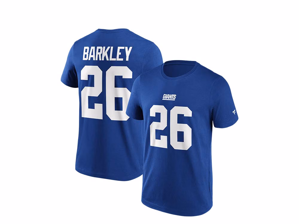 Fanatics New York Giants Saquon Barkley Name & Number T-Shirt front