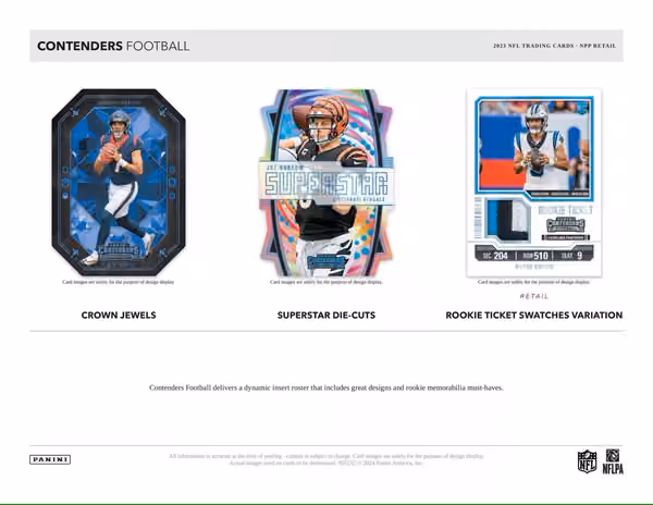 2023 Panini Contenders Football NFL Mega Box view 3