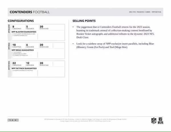 2023 Panini Contenders Football NFL Mega Box view 5