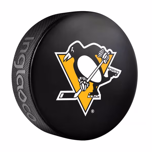 Pittsburgh Penguins Logo Souvenir Collector NHL Puck view 1