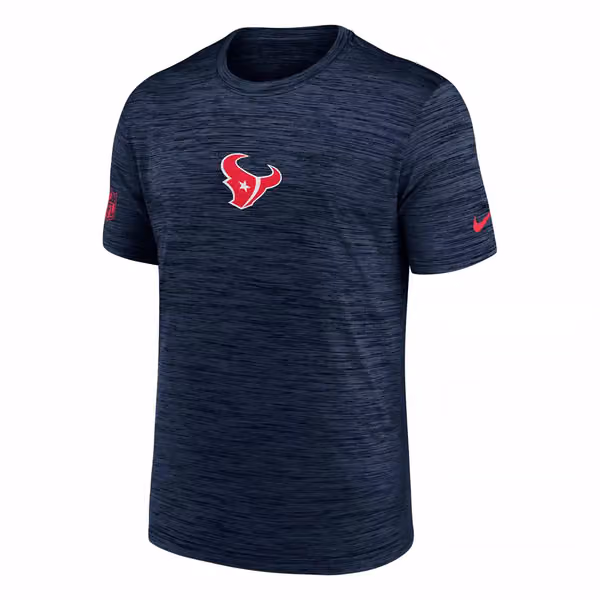 Houston Texans 2025 NFL Sideline Nike Velocity Performance T-Shirt Navy view 2