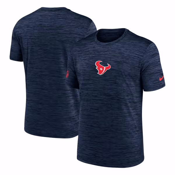 Houston Texans 2025 NFL Sideline Nike Velocity Performance T-Shirt Navy view 1