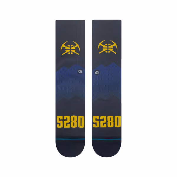 Denver Nuggets 2023/24 NBA City Edition Stance Crew Socks view 2