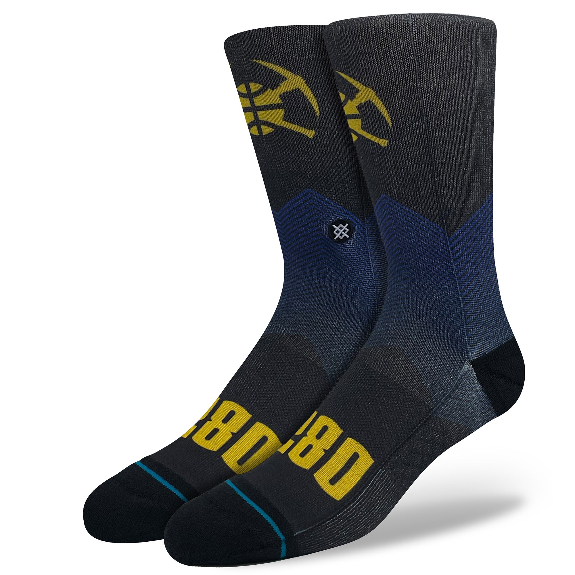 Denver Nuggets 2023/24 NBA City Edition Stance Crew Socks view 1