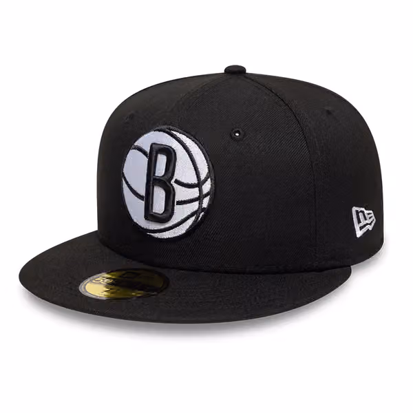 Brooklyn Nets Basic Logo 59FIFTY Fitted Cap Black product photo