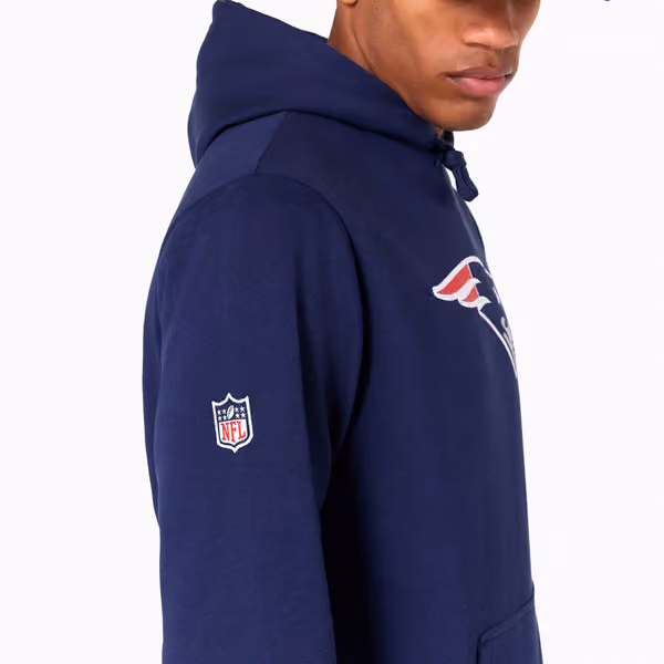 New England Patriots Logo Hoodie NFL Sweatshirt Navy view 3