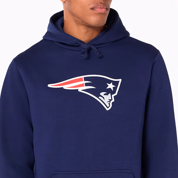 New England Patriots Logo Hoodie NFL Sweatshirt Navy view 6