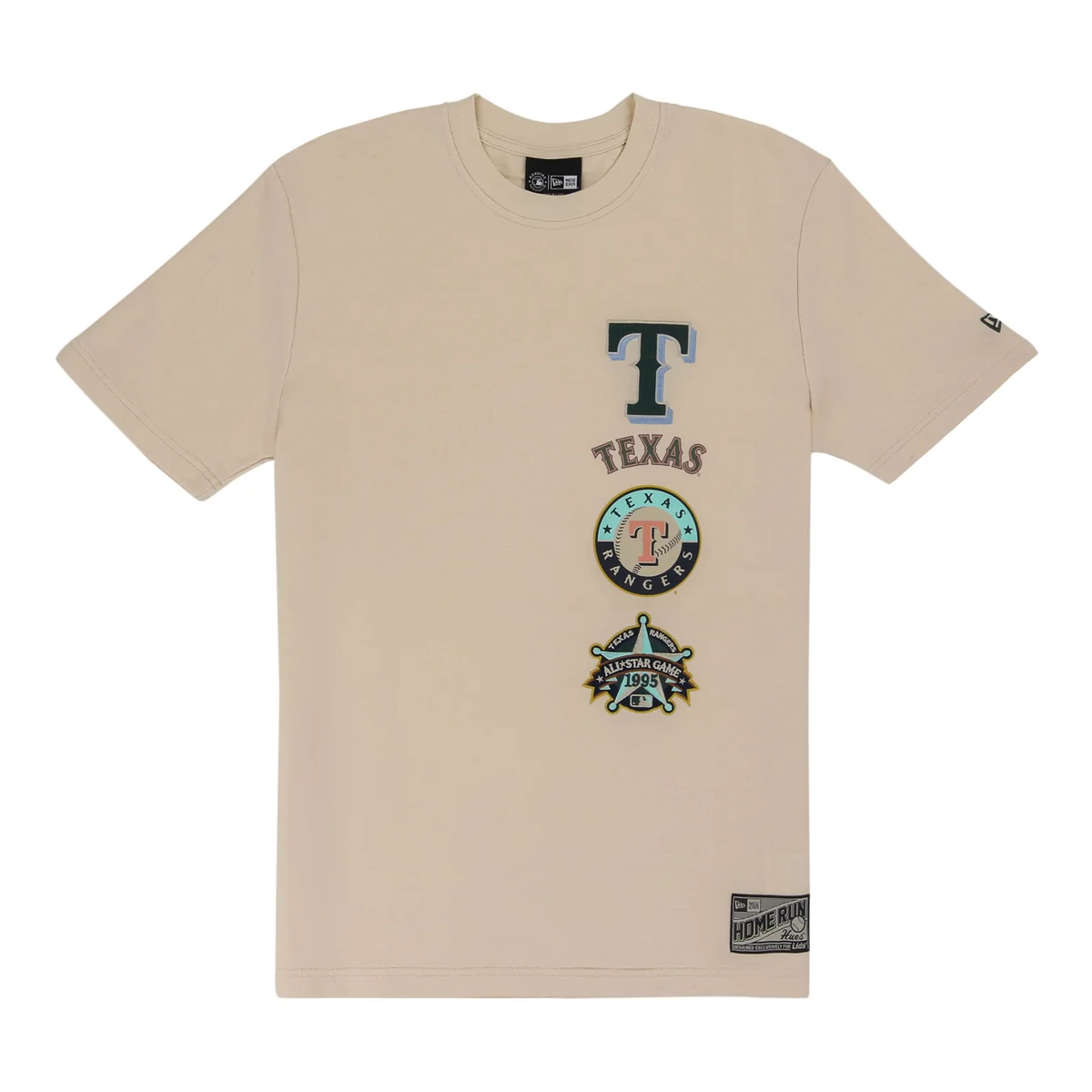 Texas Rangers Spring Color Collection New Era Stacked Tee front view