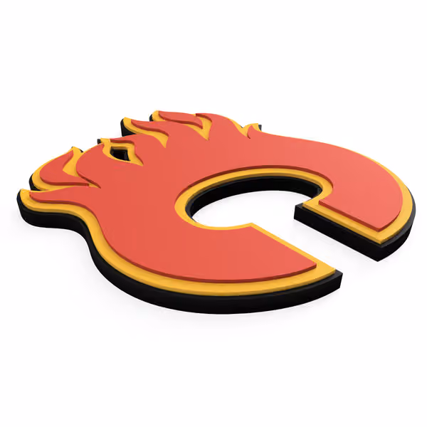 Calgary Flames NHL 3D Foam Logo Wall Sign view 2