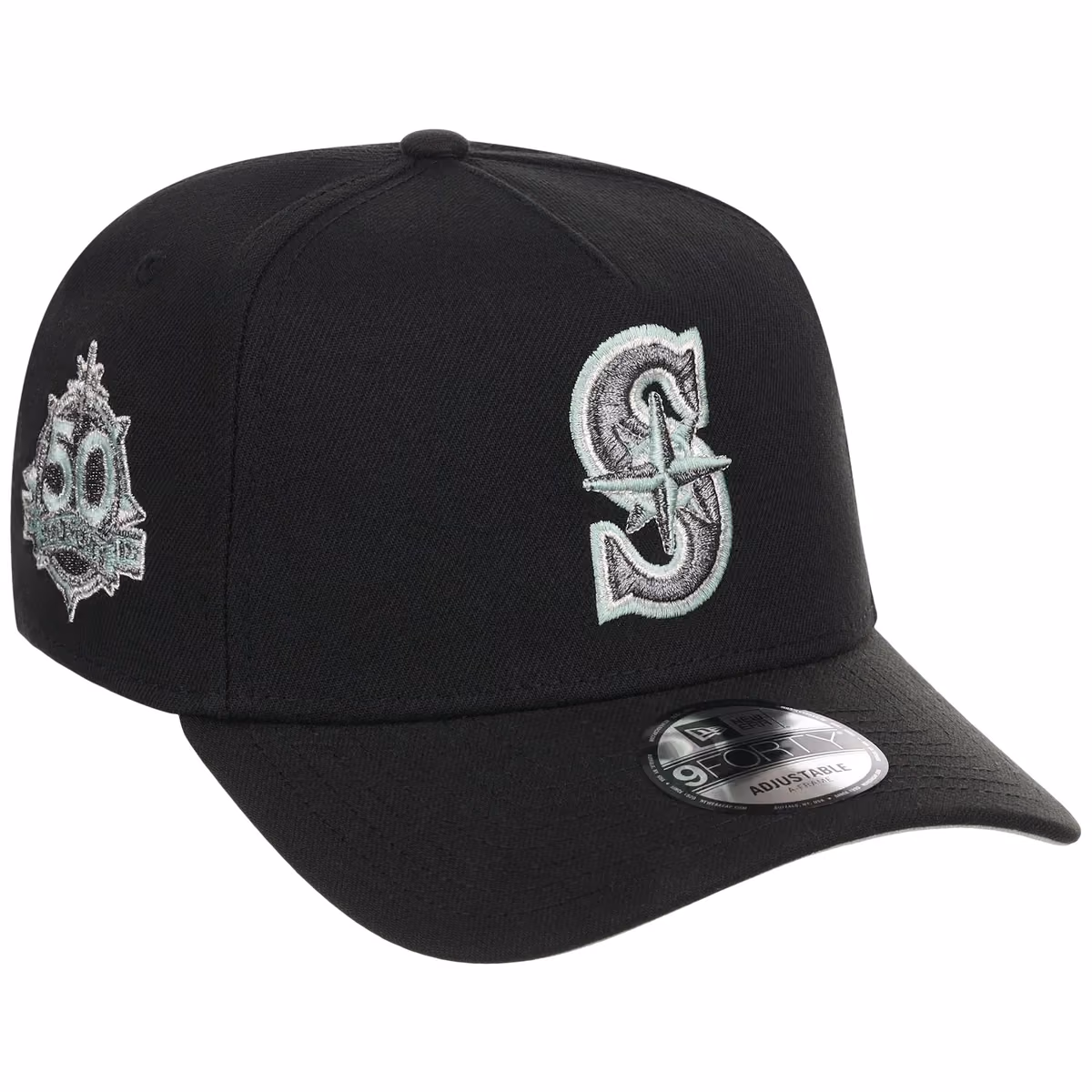 Seattle Mariners MLB Alpine Snow New Era 9FORTY A-Frame front view