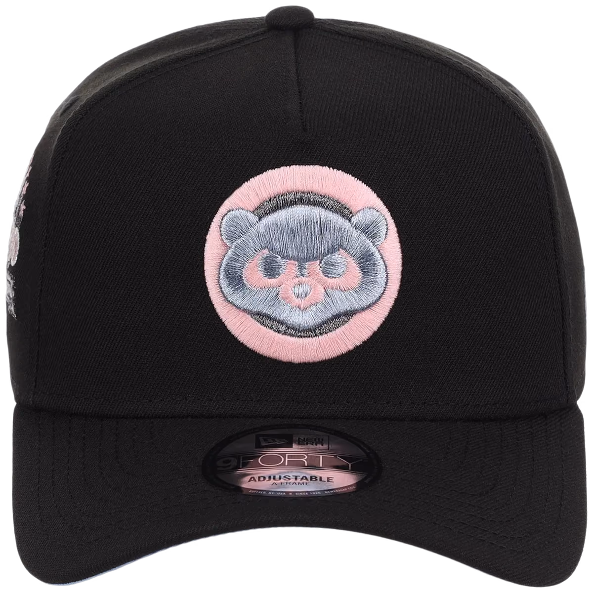 Chicago Cubs MLB Pewter Skies New Era 9FORTY A-Frame detail view