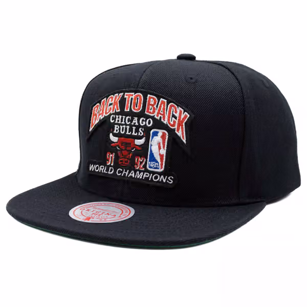 Chicago Bulls Back To Back Champions Mitchell & Ness Snapback NBA Cap product photo