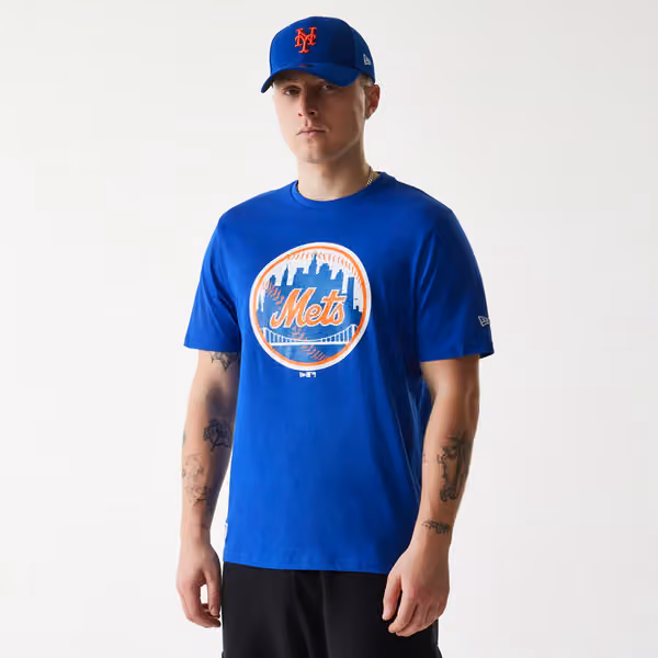New York Mets Team Logo New Era MLB T-Shirt Blue view 1