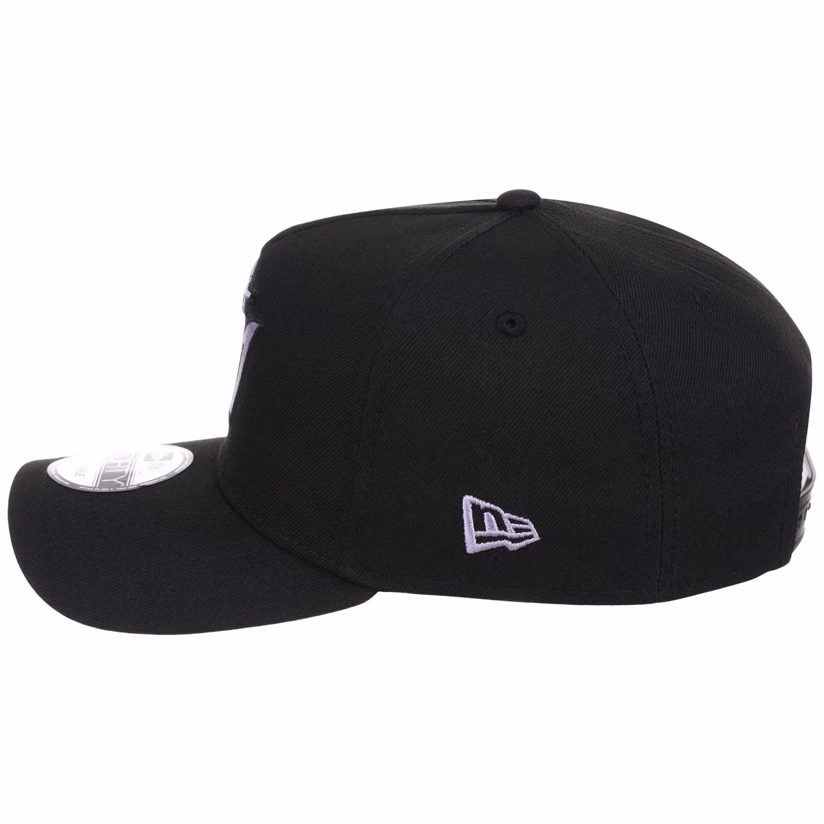 Miami Marlins MLB Black x Lavender FASHION CORE New Era 9FORTY A-Frame detail view