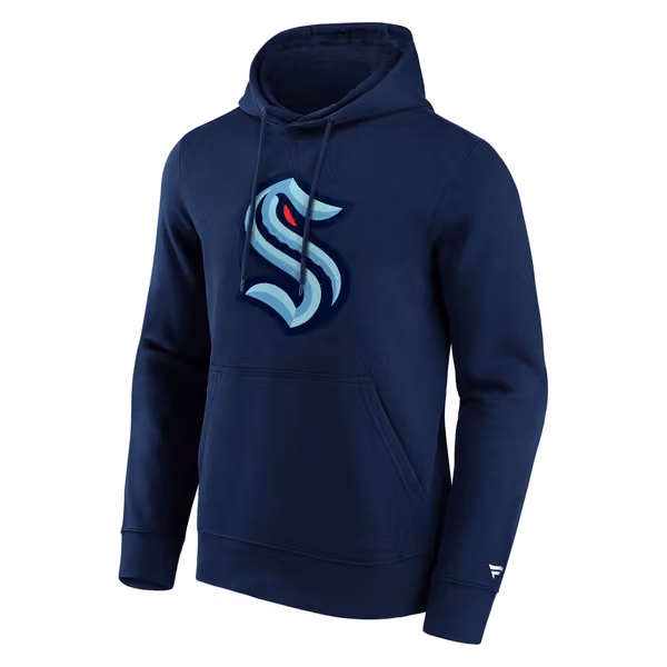 Seattle Kraken Primary Logo NHL Hoodie Navy view 1