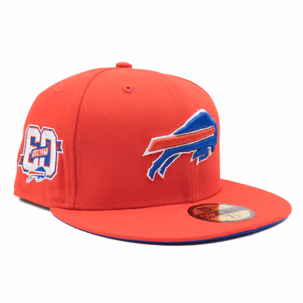Buffalo Bills 60th Anniversary New Era 59FIFTY Fitted NFL Cap Red product photo