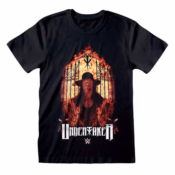 The Undertaker Flames WWE T-Shirt Black view 1