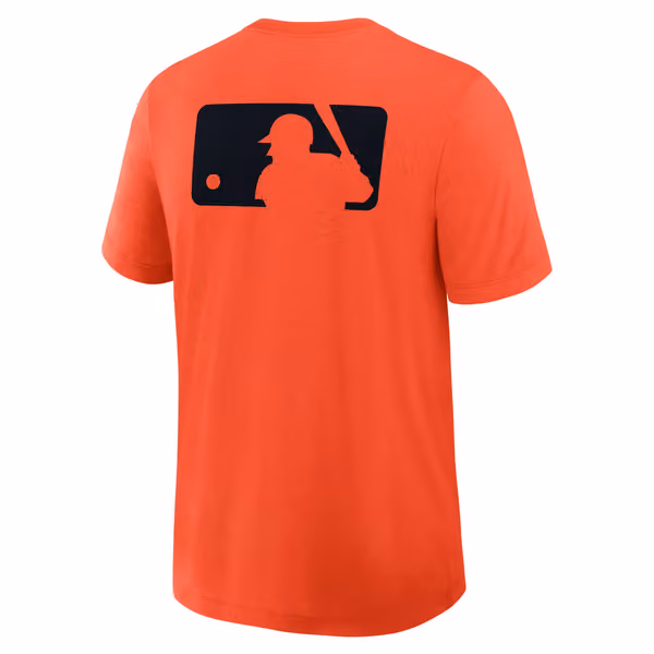 Baltimore Orioles Early Work 2025 MLB Authentic Nike Tri-Blend T-Shirt Orange view 3