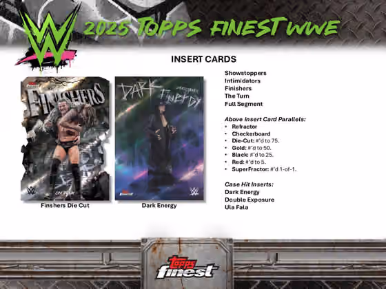 2025 Topps Finest WWE Hobby Box view 3