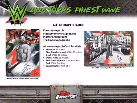 2025 Topps Finest WWE Hobby Box view 4