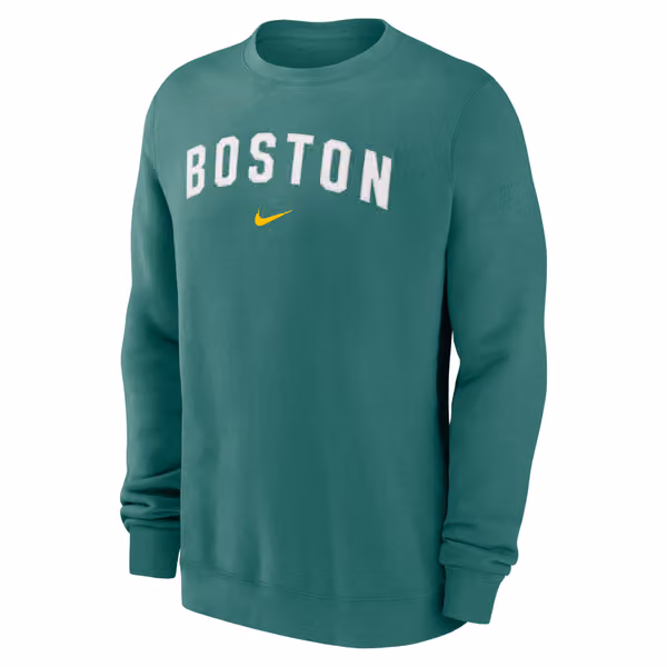 Boston Red Sox City Connect 2-Hit Club Crew Pullover Green view 2