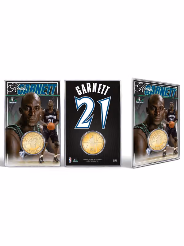 Kevin Garnett Minnesota Timberwolves Acrylic Bronze NBA Coin Card view 1