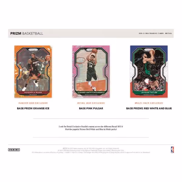 2020/21 Panini Prizm Basketball NBA Retail Box view 2