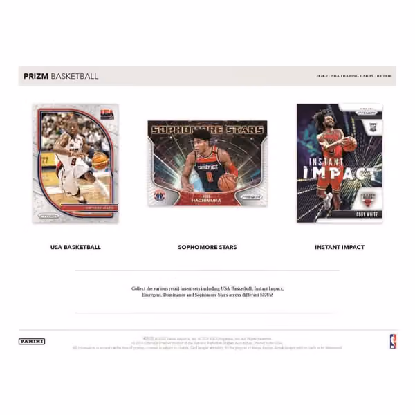 2020/21 Panini Prizm Basketball NBA Retail Box view 3