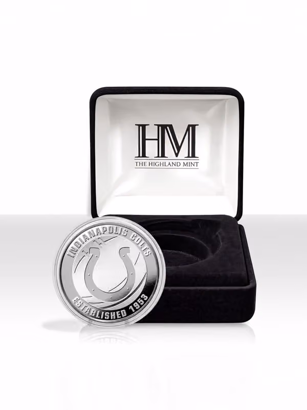 Indianapolis Colts Silver Plated 2026 NFL Game Flip Coin view 2
