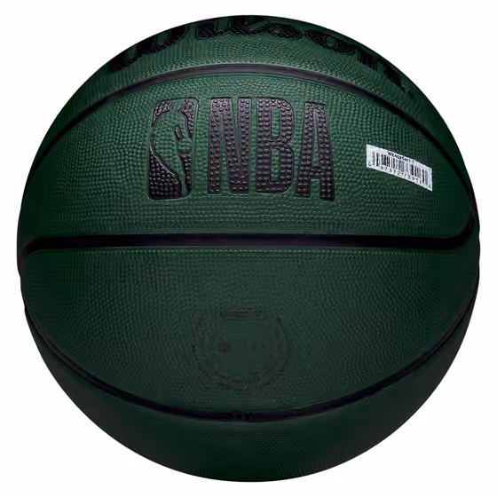 Milwaukee Bucks Solid Wilson NBA Basketball Green (Size 5) view 2